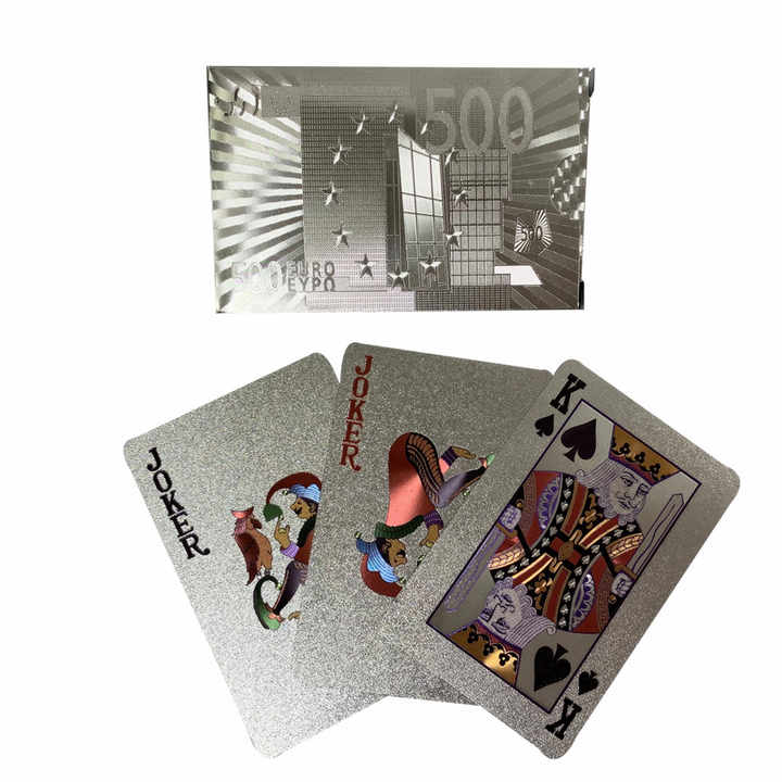 Silver Euro Playing poker Cards