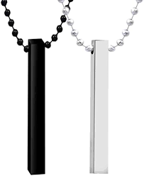 Vertical bar necklace for men